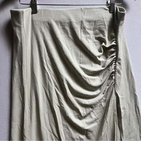 Wilfred Aritzia vespa ruche front slit midi skirt Sz L - Picture 5 of 10